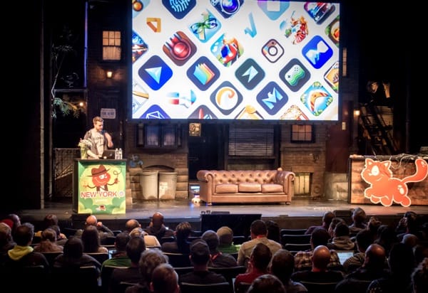 Michael Flarup at SmashingConf NY in 2018