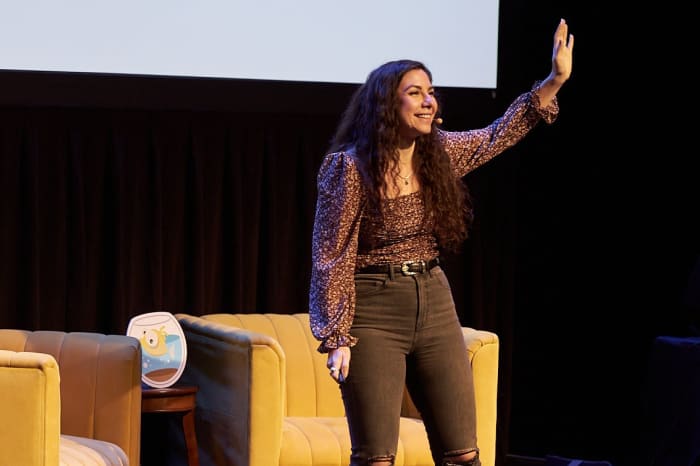 Una Kravets at SmashingConf NY in 2022